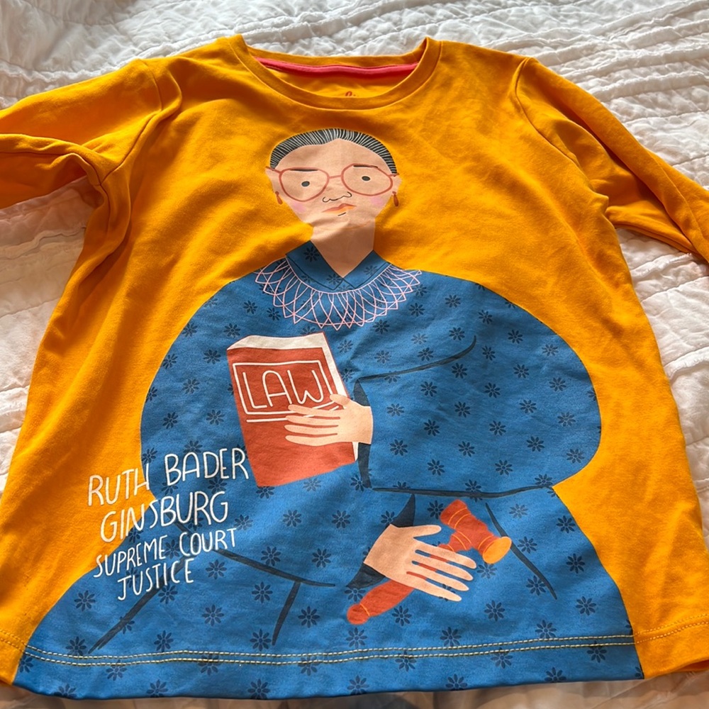 Piccolo kids long sleeve shirt with Ruth Badger Ginsburg